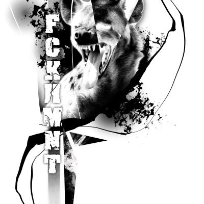 Abstrakt- realistisches Wannado Motiv einer Hyäne von Clemens Tattoo Art Ravensburg